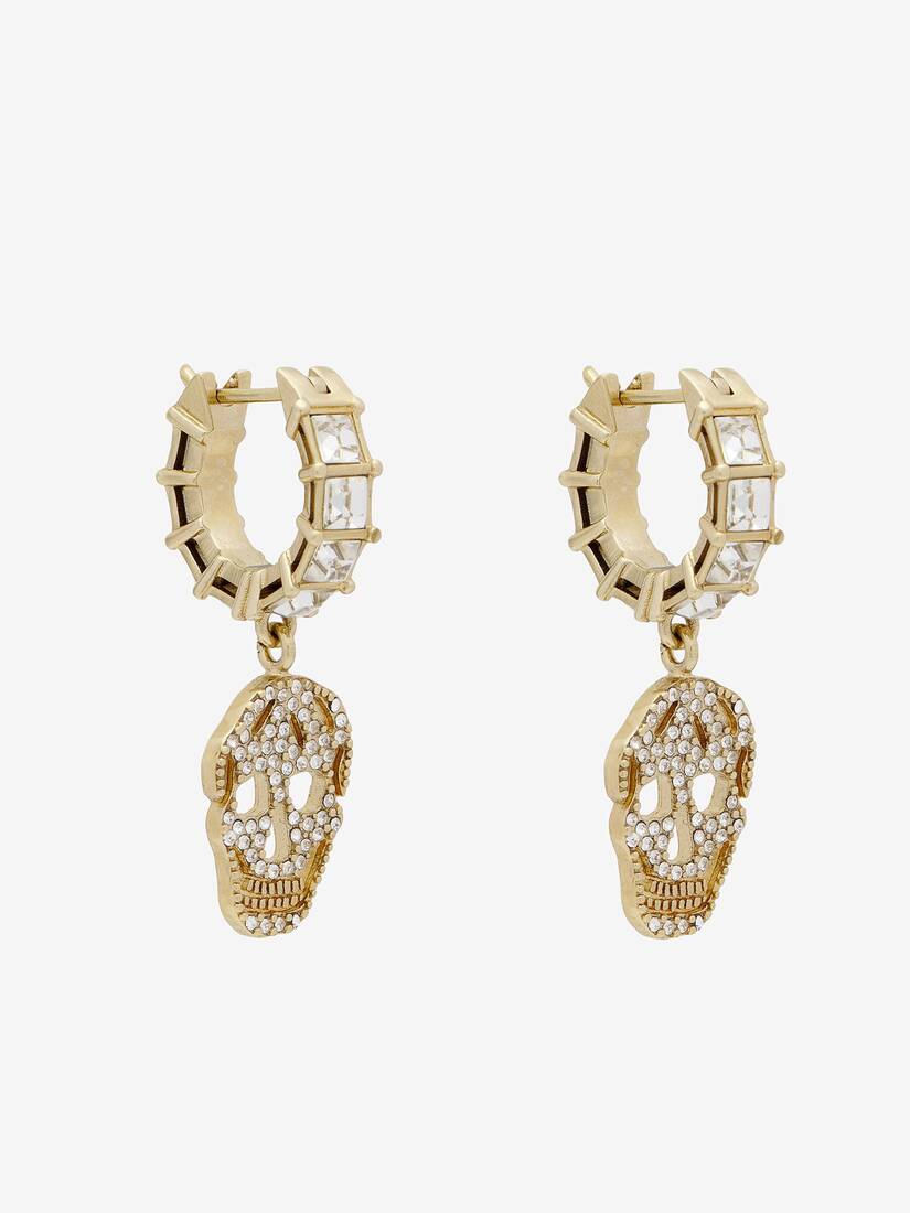 Alexander McQueen 密镶Skull圈形耳环