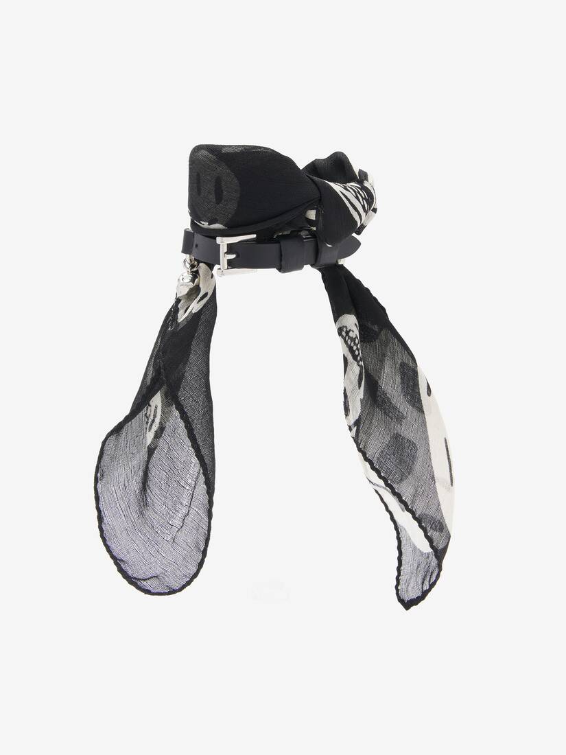 Alexander McQueen Skull围巾双圈手镯
