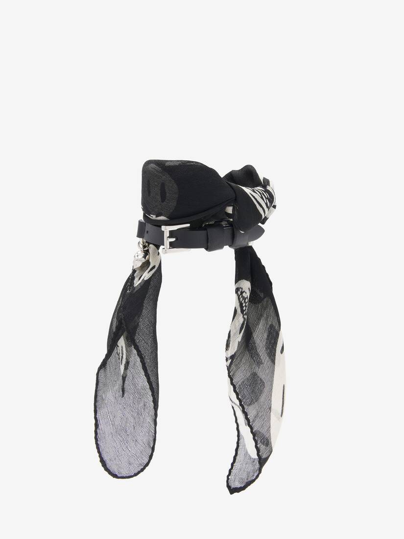 Alexander McQueen Skull围巾双圈手镯