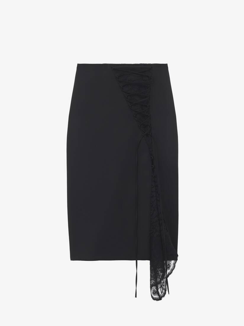Alexander McQueen 束腰系带裁片铅笔裙