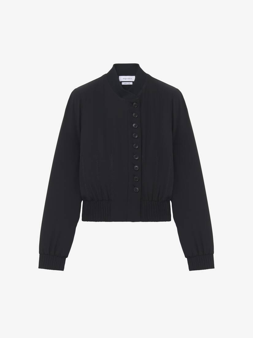 Alexander McQueen 桑蚕丝飞行员夹克