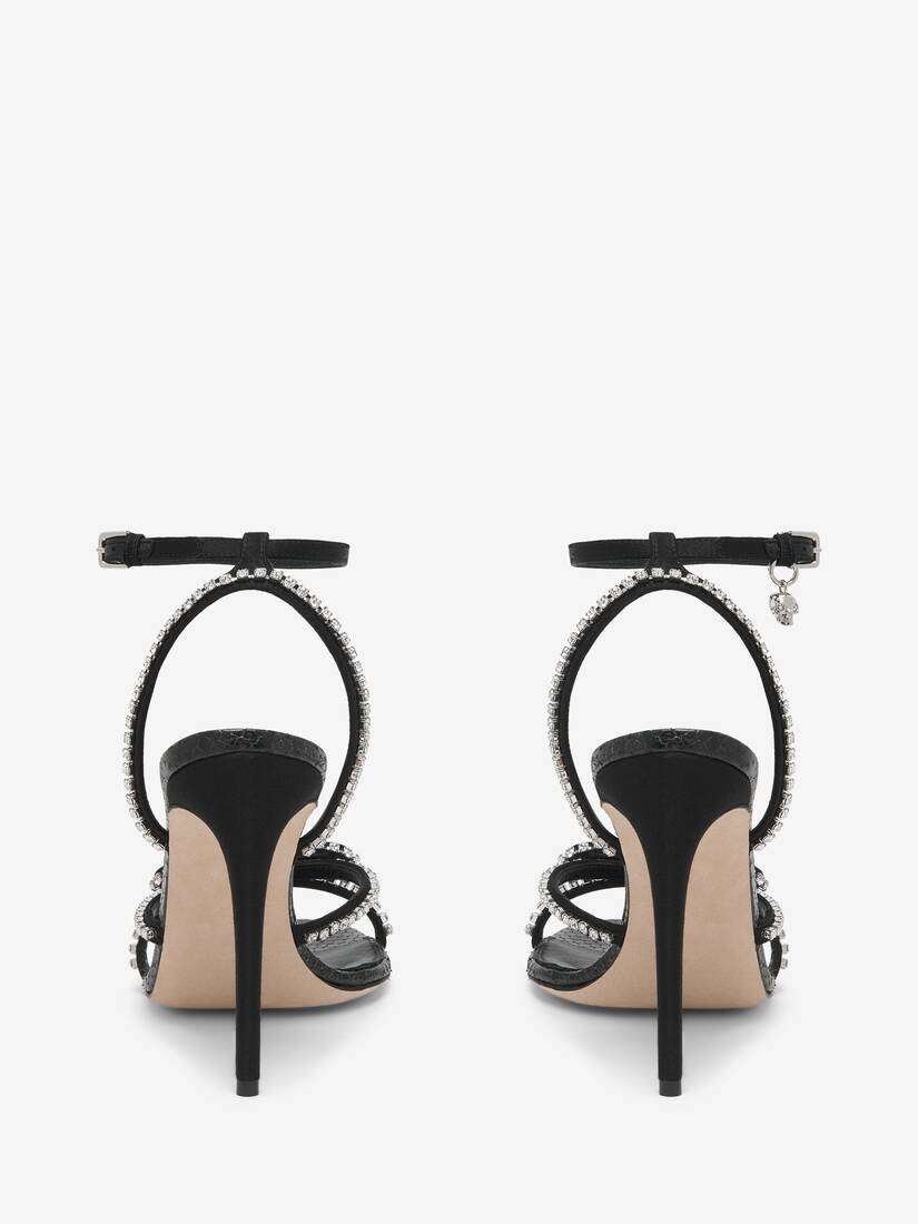 Alexander McQueen 仿水晶蝴蝶结凉鞋