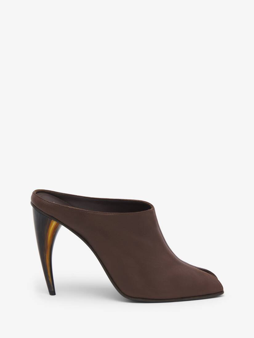 Alexander McQueen 角状鞋跟穆勒鞋