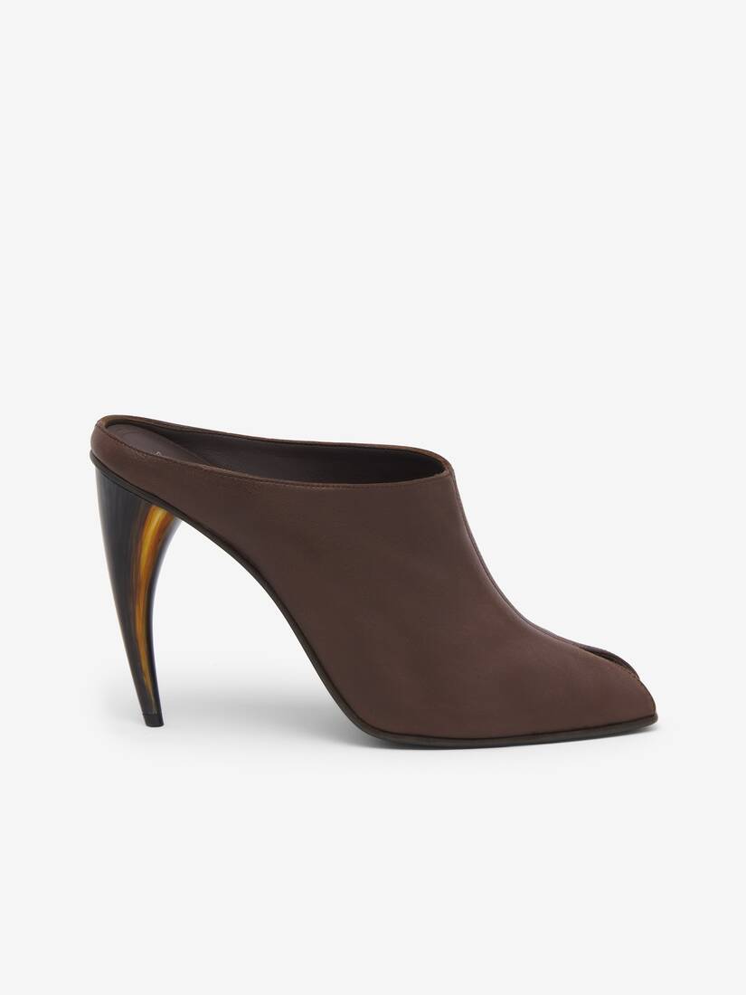 Alexander McQueen 角状鞋跟穆勒鞋