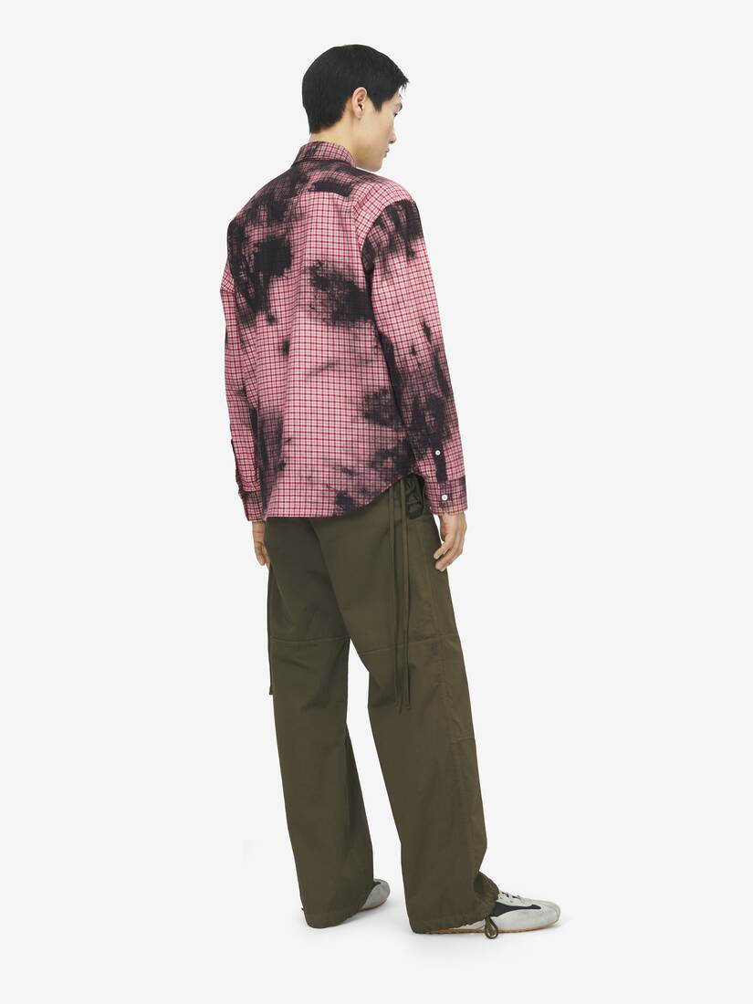 Alexander McQueen 法兰绒格纹扎染衬衫