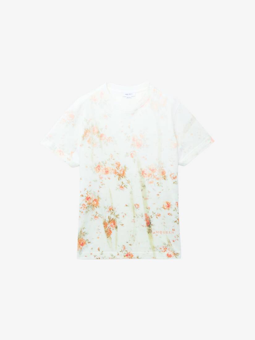 Alexander McQueen 花卉骷髅印花T恤