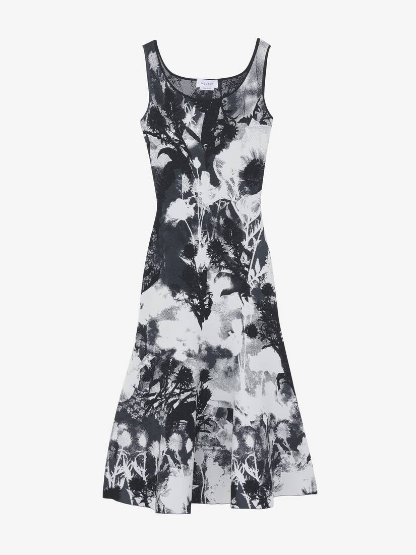 Alexander McQueen 花卉提花中长连衣裙