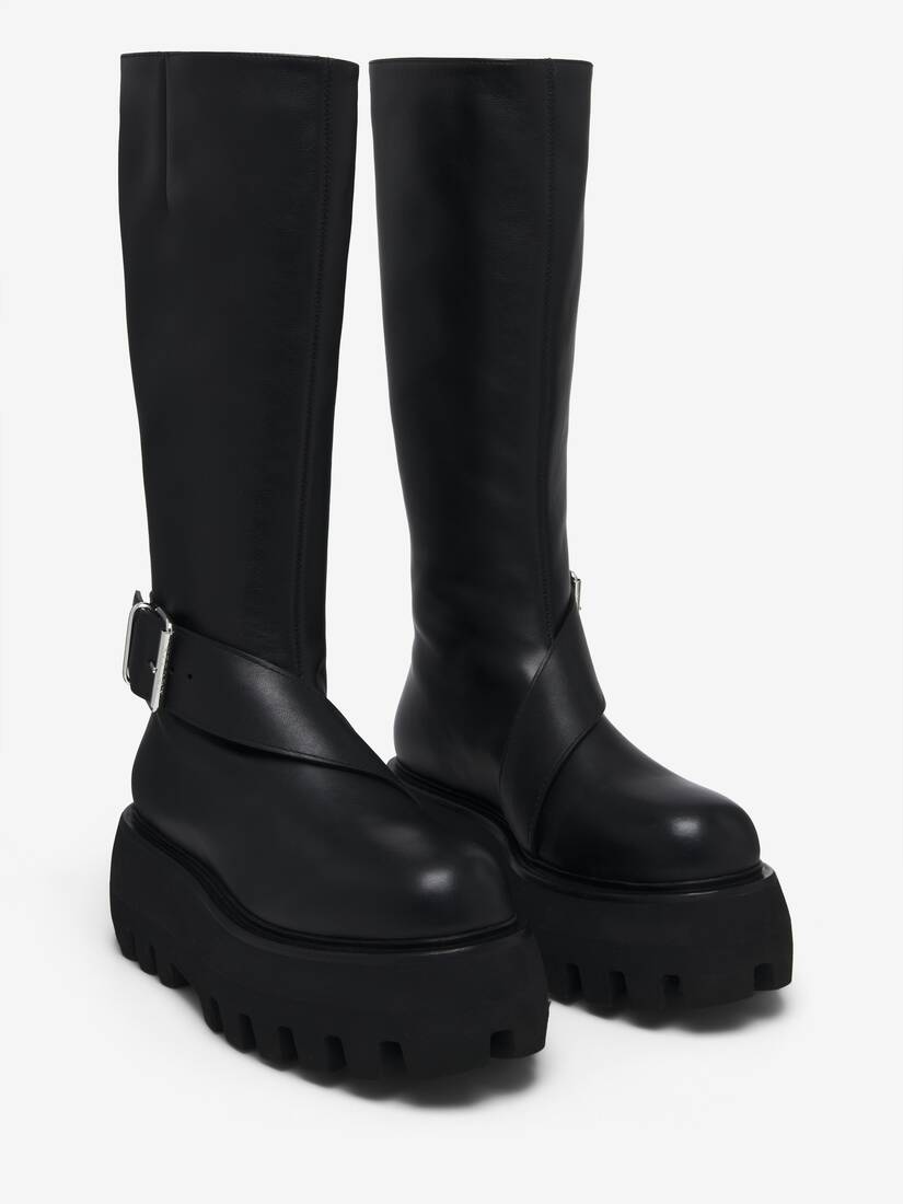 Alexander McQueen Sofa及膝搭扣靴