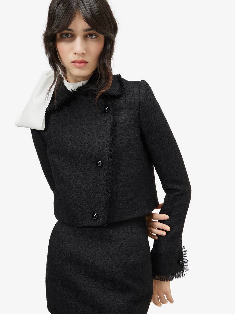 Alexander McQueen 轻盈粗花呢短款夹克