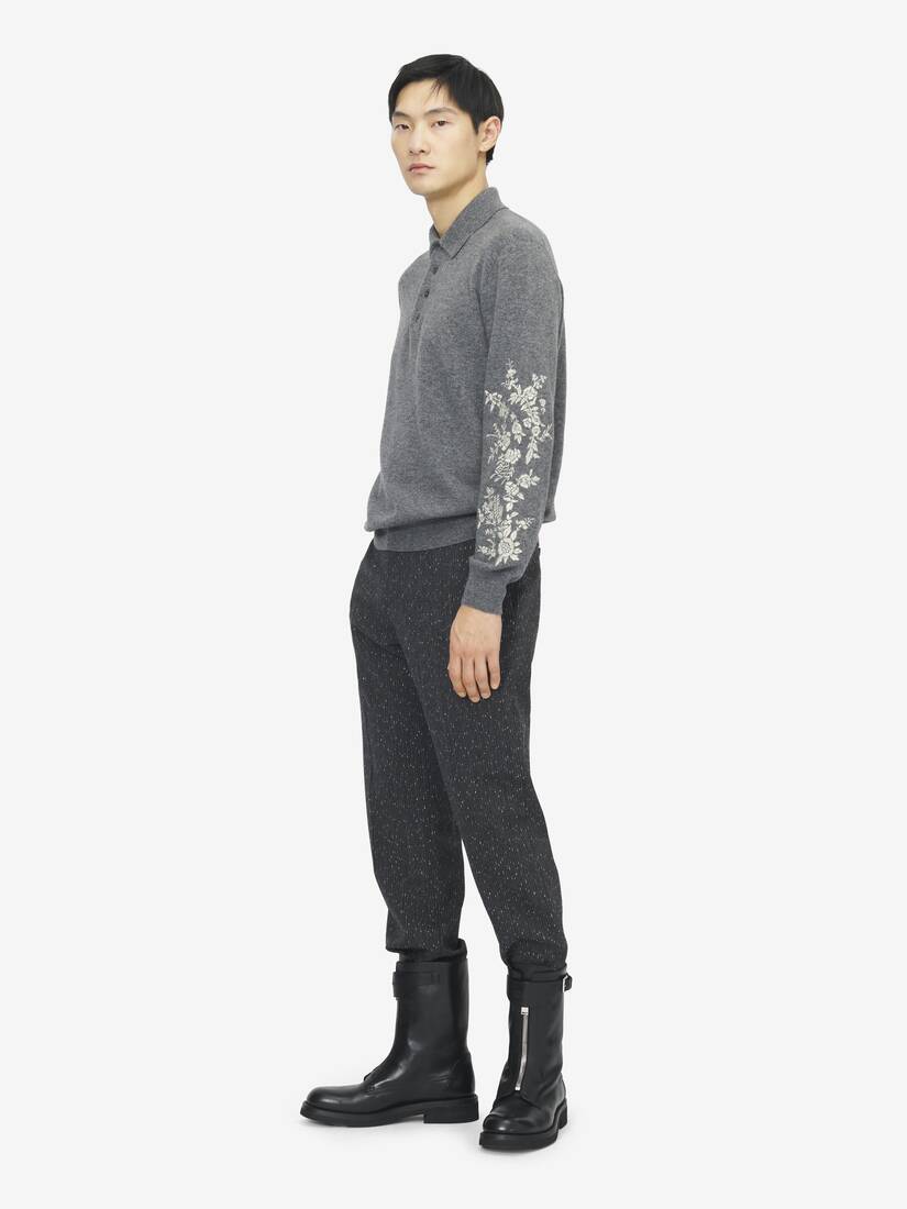 Alexander McQueen 花卉刺绣Polo衫