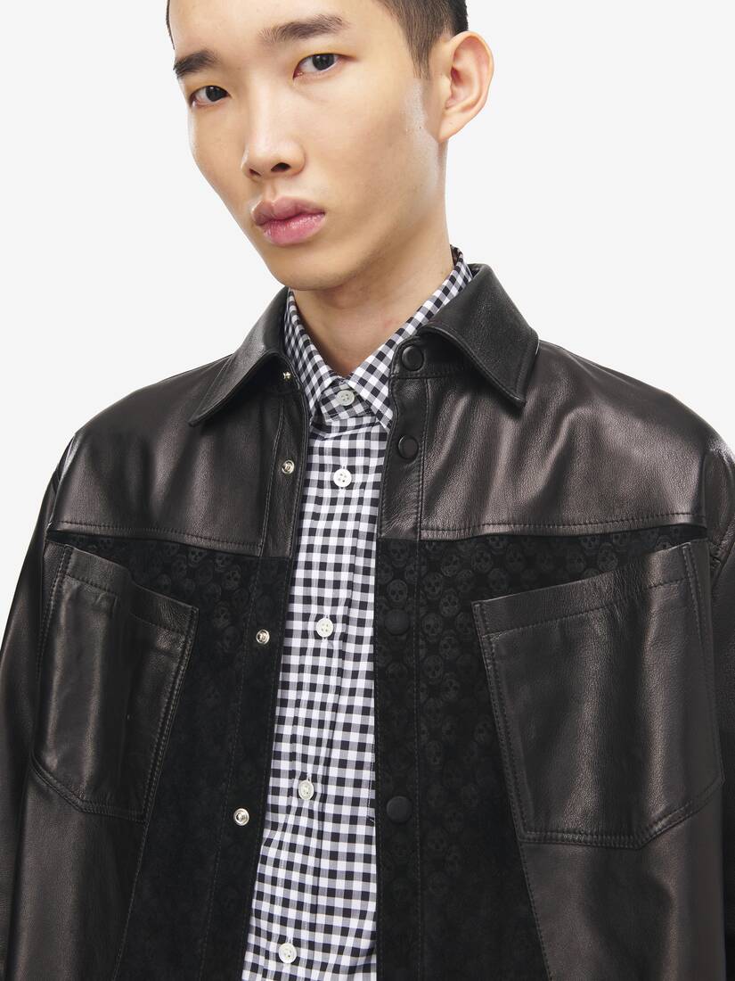 Alexander McQueen 皮革外套式衬衫