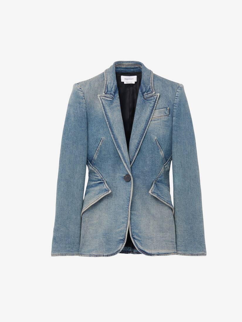 Alexander McQueen 弹力牛仔夹克