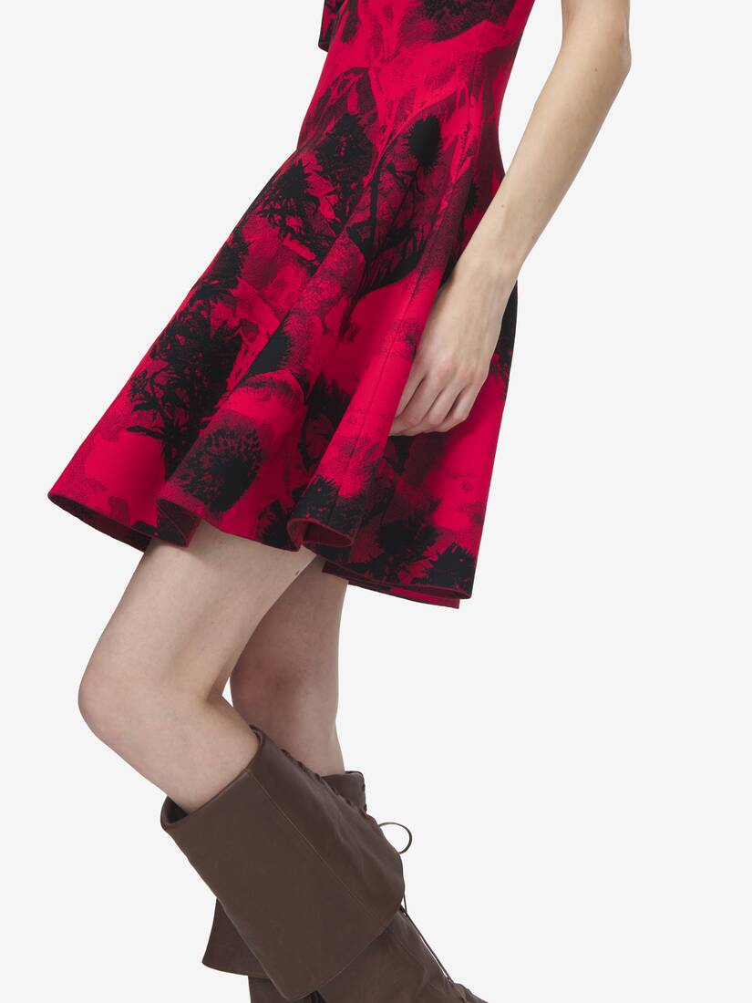 Alexander McQueen 花卉提花迷你连衣裙
