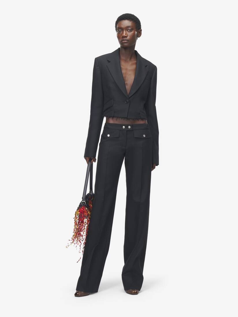 Alexander McQueen 短款单排扣夹克