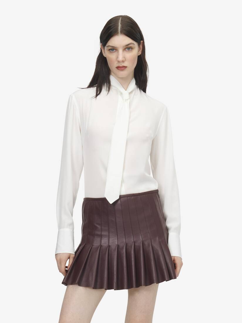 Alexander McQueen 系带桑蚕丝衬衫