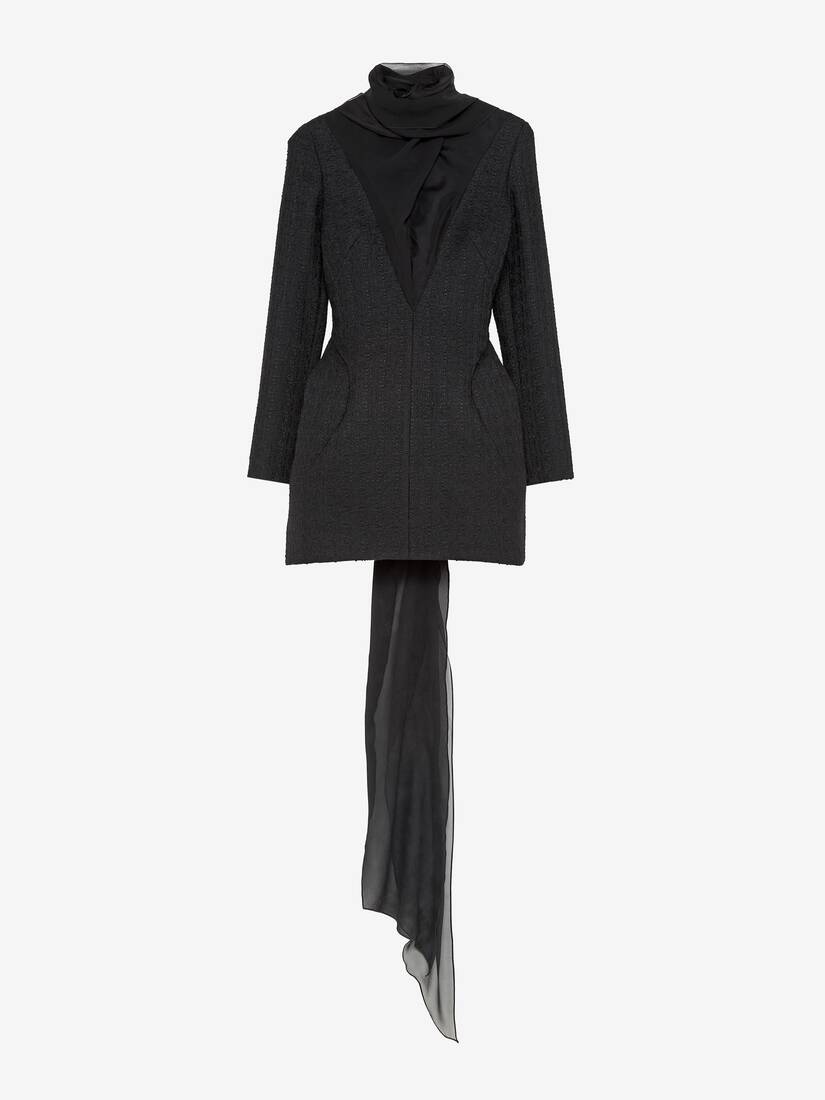 Alexander McQueen 轻盈粗花呢晚宴连衣裙