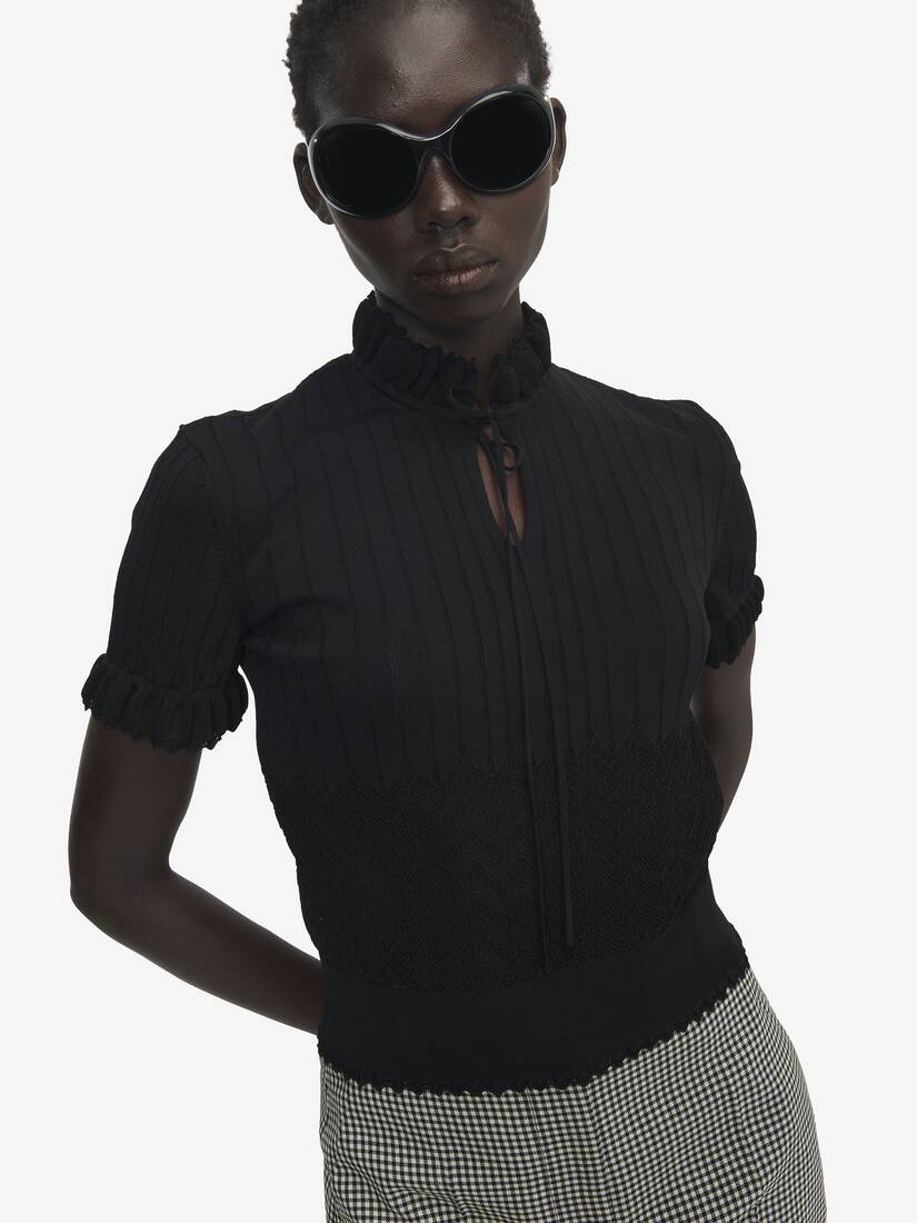 Alexander McQueen 网眼针织上衣