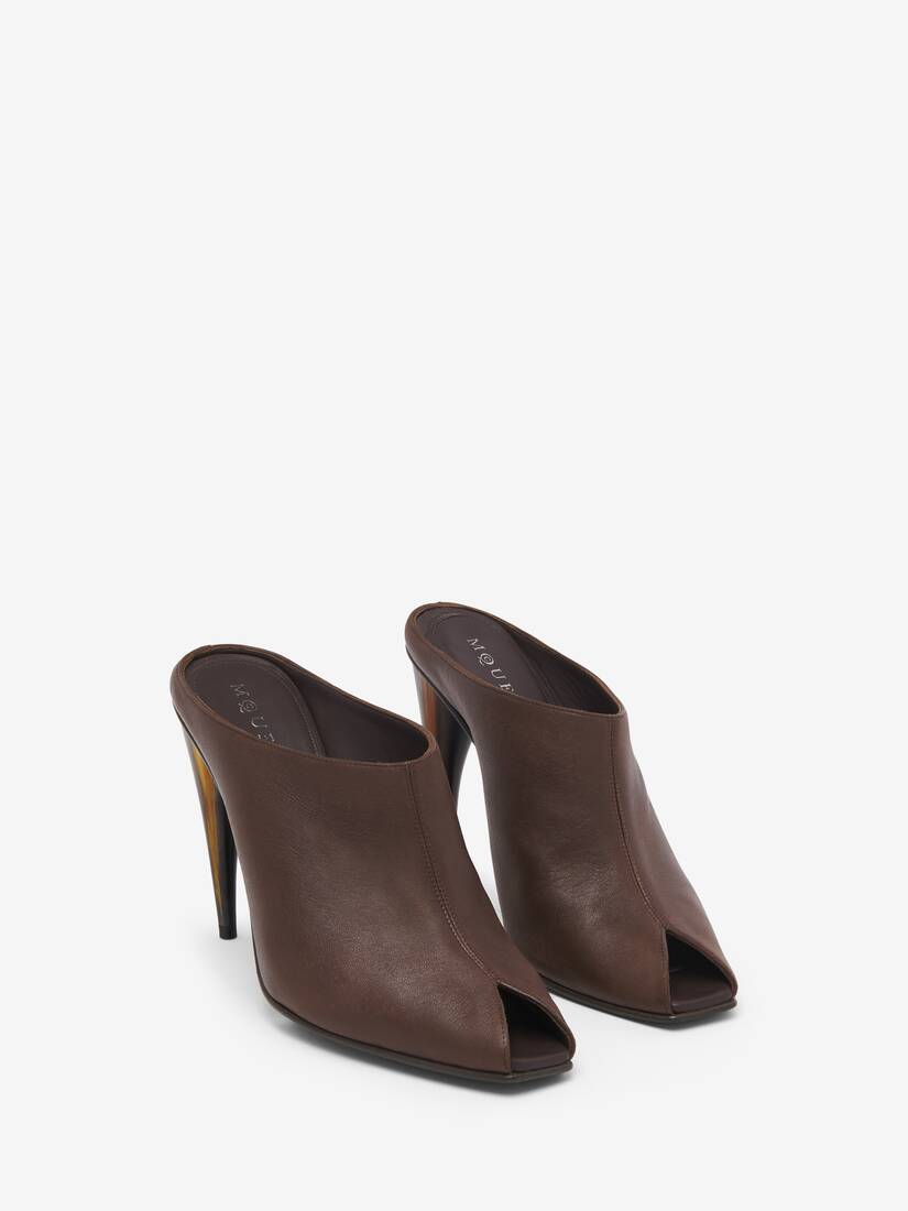 Alexander McQueen 角状鞋跟穆勒鞋