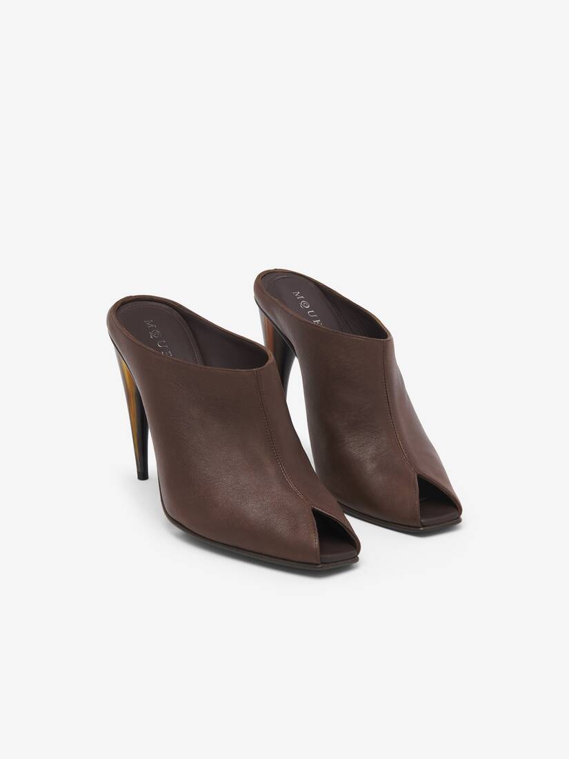 Alexander McQueen 角状鞋跟穆勒鞋