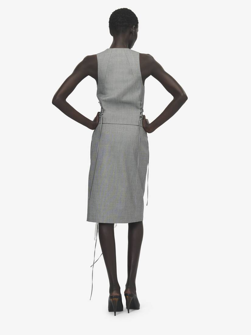 Alexander McQueen 束腰系带裁片铅笔裙