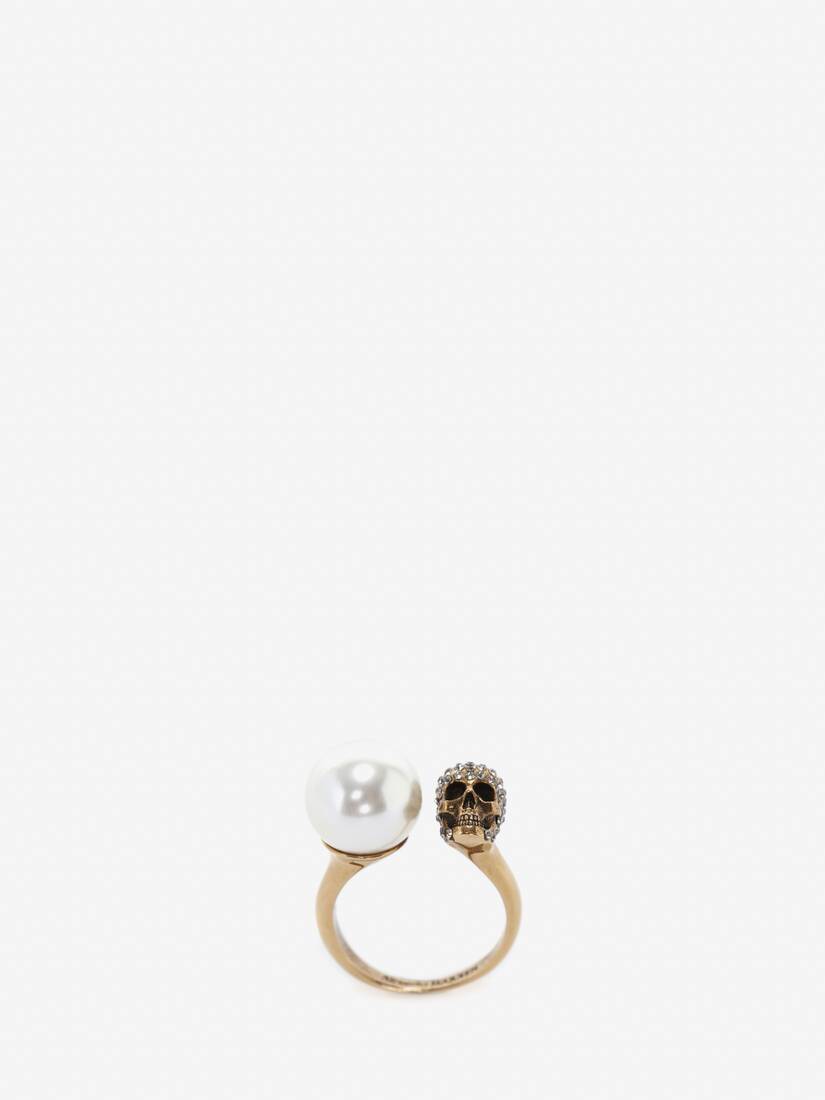 Alexander McQueen 仿珍珠骷髅戒指