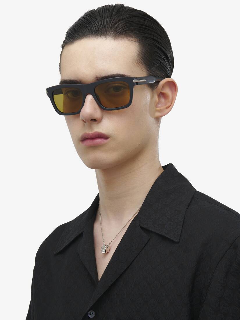 Alexander McQueen City T-Bar长方形太阳眼镜