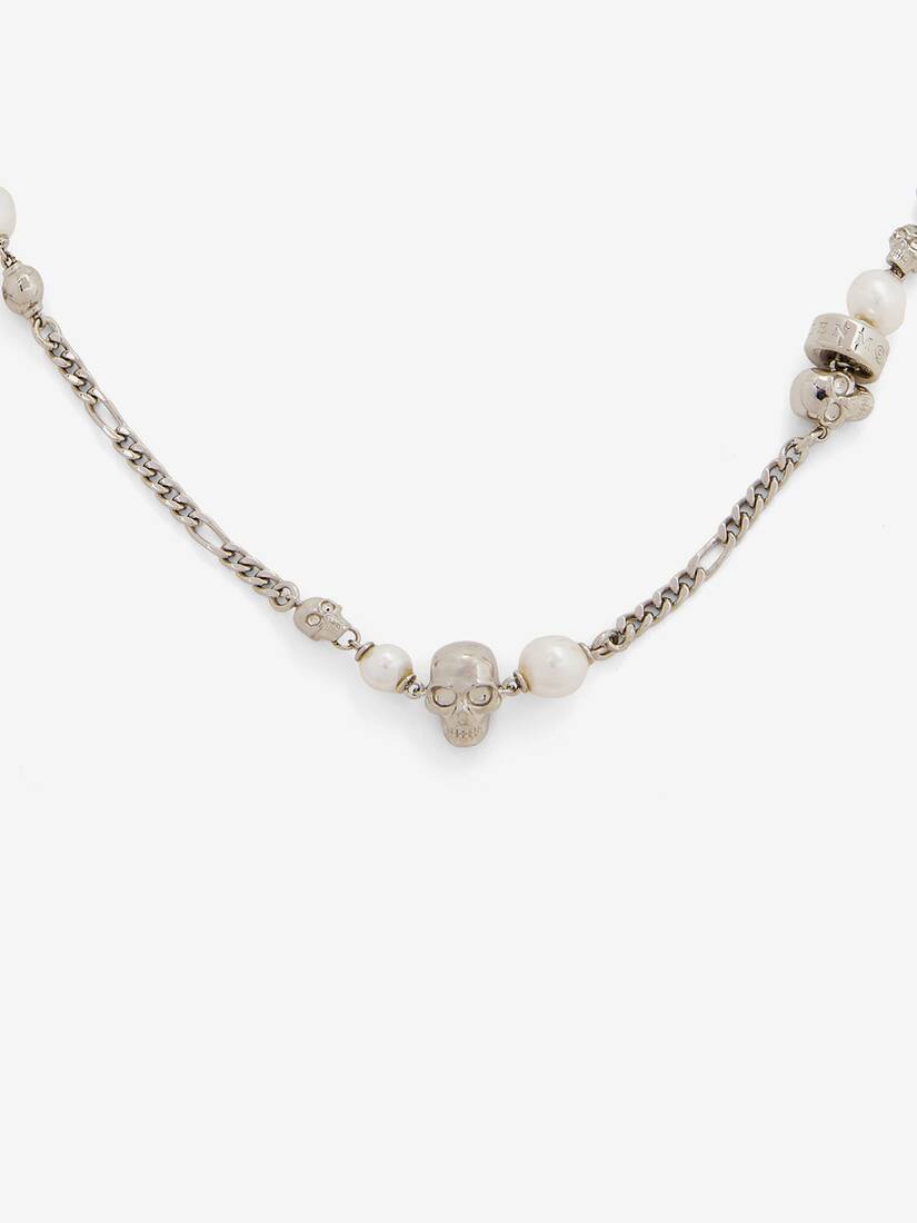 Alexander McQueen Skull仿珍珠项链