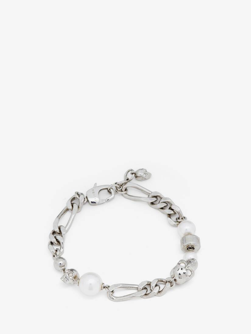Alexander McQueen Skull仿珍珠手链