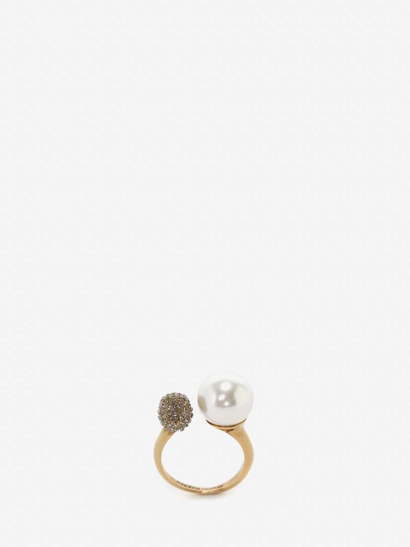 Alexander McQueen 仿珍珠骷髅戒指