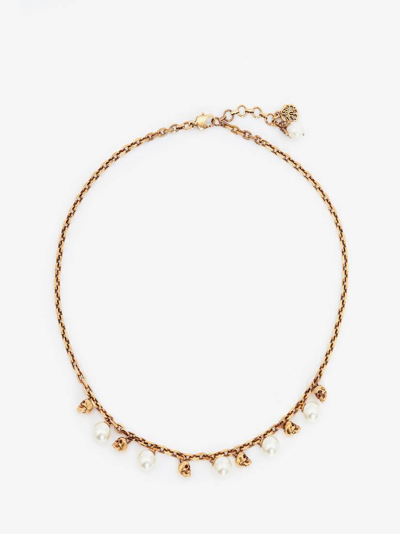 Alexander McQueen Pearly骷髅项链