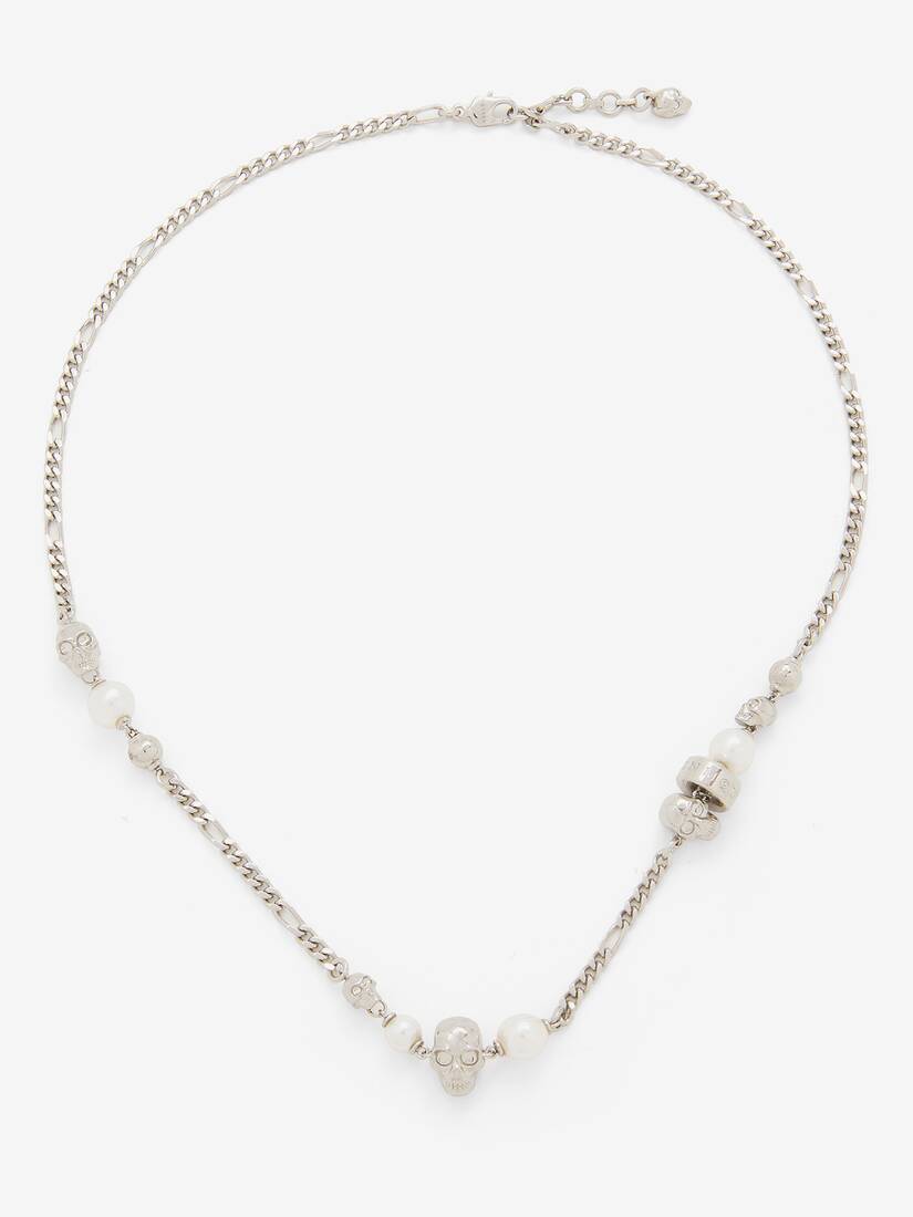 Alexander McQueen Skull仿珍珠项链
