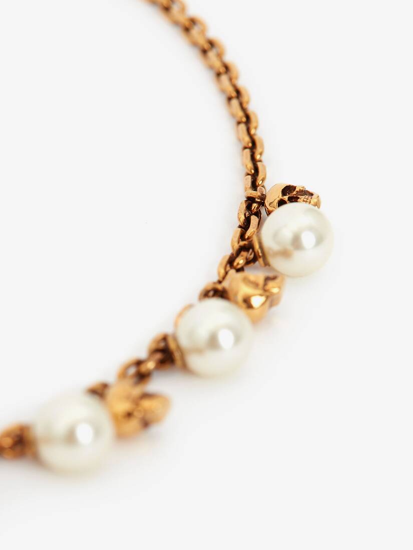 Alexander McQueen Pearly骷髅项链