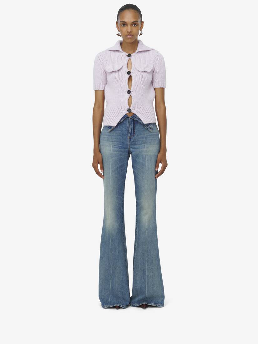 Alexander McQueen 翻腰设计牛仔裤